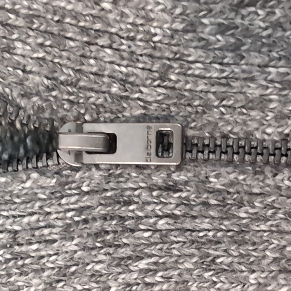 Claiborne Full Zip Grey Sweater - Picture 4 of 5